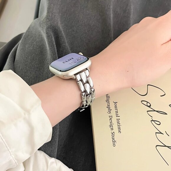 NEW Stylish Adjustable Slim Stainless iWatch Metal Band For Apple Watch - Silver - Picture 7 of 7